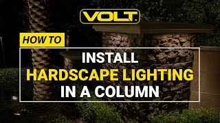 How to Install Hardscape Lighting in a Column  Landscape Lighting Installation Tips [upl. by Ettinger298]