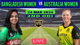 Live Bangladesh Women vs Australia Women  BAN W vs AUS W  2nd Women ODI Match [upl. by Younglove]