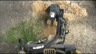 Quick Attach Stump Grinder Bobcat ASV Skidsteer Skid Steer [upl. by Santana]