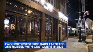 Chicago pub robbed at gunpoint with customers inside [upl. by Suiravad]