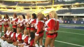 Dallas Cowboys Cheerleaders Singing Santa Baby [upl. by Mosra499]