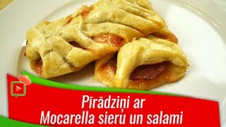 Maizītes ar Mocarella sieru un salami [upl. by Drye677]