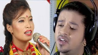 Puskal Sharma amp Devi Gharti  New Nepali lok dohori 2074  2017  Paraiko Ghumto ft Sandesh Thapa [upl. by Pyotr439]