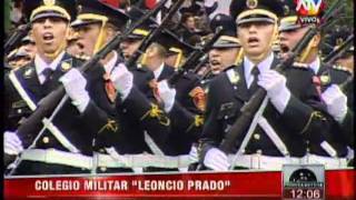 Brillante presentación del Colegio Militar Leoncio Prado en Desfile Militar [upl. by Kolivas]