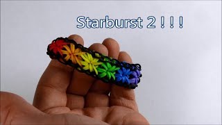 How to make the Starburst2 bracelet on the Rainbow Loom Pattern [upl. by Etessil]