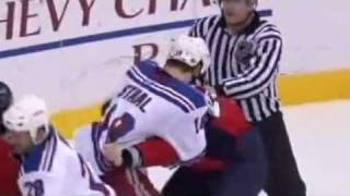 Semin fights M Staal  first slap fight in NHL history [upl. by Nitaf]