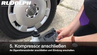 Verwendung des Pannenset Tire Fit bei Audi Volkswagen Seat oder Skoda [upl. by Ilam]