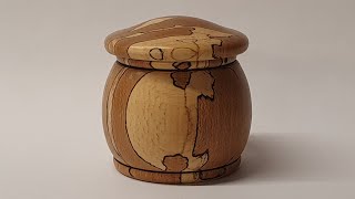 Woodturning  Spalted Beech Lidded Box [upl. by Kingsbury376]