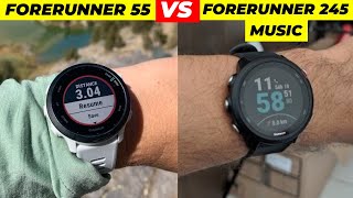 FORERUNNER 55 vs FORERUNNER 245 Music Qual o Melhor Garmin [upl. by Joeann581]