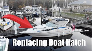 How to replace a Boat Hatch Window Rebedding Resealing [upl. by Dayna]