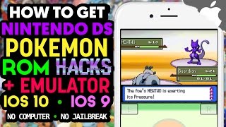 NEW How to Get NDS Pokemon ROM Hack Games on your iOS Device NO COMPUTER NO JAILBREAK [upl. by Shadow]