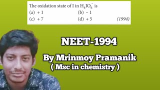 The oxidation State of I in H4IO6 isNEET pyq [upl. by Llenej]