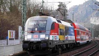 An der Elbe entlang  Dresden Hbf  Kurort Rathen  Königstein  Züge im Elbtal [upl. by Boor]