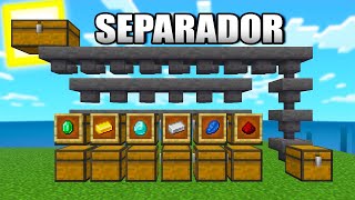 SEPARADOR DE ITENS FÁCIL de FAZER no MINECRAFT [upl. by Monagan459]