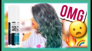 Does LORÉAL COLORISTA Hair Spray WorkTurquoise Teal Colour On INDIAN Dark Hair [upl. by Lakin846]