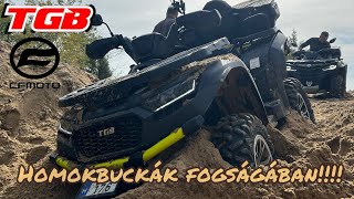 ATV 4x4 offroad TGB vs CF a homokbuckán [upl. by Tenahs53]