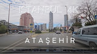 Istanbul 4K Driving Tour in Ataşehir District City Sightseeing 4K Drive [upl. by Selrhc]