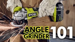 How to Use an Angle Grinder  RYOBI Tools 101 [upl. by Aihtennek]