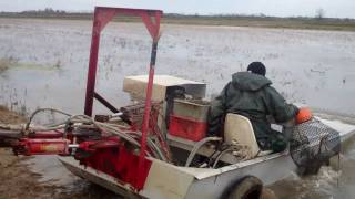 Crawfish Boat  Baiting amp Trapping Live Crawfish [upl. by Ardnajela]