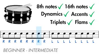 10Minute Snare Drum Warm Up [upl. by Inaliel]