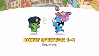 Puzzles Level 14  CodeSpark Academy learn Sequencing in Donut Detective  Gameplay Tutorials [upl. by Enamrahs]