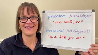 How to Pronounce Procedure and Procedural [upl. by Nevag490]