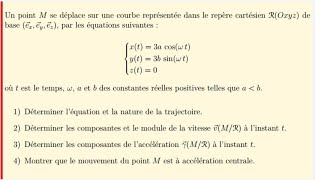 Examen 1 partie 1 Mécanique de point matériel S1 Contrôle تطوان  SMPC SMIA ENSA MIPC MI [upl. by Ecinwahs]