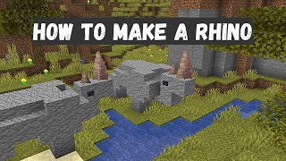 How to Build a Rhino in Minecraft [upl. by Shaffer211]