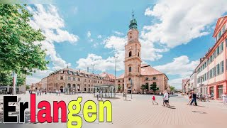 Erlangen City Germany 🇩🇪 Walking tour 4k video [upl. by Shani]