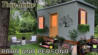 ‼️la MEJOR CASITA PEQUEÑA para UNA PERSONA  TINY HOME TOUR‼️ [upl. by Nnaacissej]