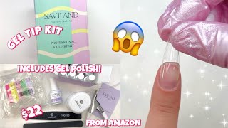 TRYING 22 SAVILAND GEL X NAIL TIP KIT amp 50000 RPM EFILE FROM AMAZON  AFFORDABLE NAILS AT HOME [upl. by Ayana707]