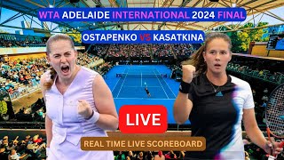 Jeļena Ostapenko Vs Daria Kasatkina LIVE Score UPDATE Today Womens Tennis 2024 WTA Adelaide Final [upl. by Ahsienahs834]