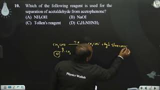 Which of the following reagent is used for the separation of acetaldehyde from acetophenoneampnbs [upl. by Bradan124]