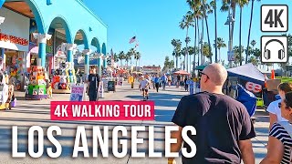 Los Angeles 4K Walking Tour  4hour LA Walk with Captions amp Immersive Sound 4K60fps [upl. by Davon913]