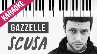 Gazzelle  Scusa  Piano Karaoke con Testo [upl. by Hein]