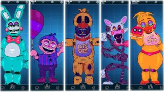 Retro FNAF 2 Characters FNAF AR Workshop Animations [upl. by Bekki]