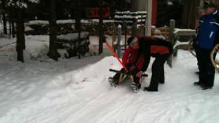 Rodeln am Rodellift Skilift Riedlberg Bayerischer Wald Bayern [upl. by Pence]