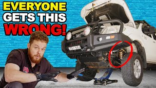 EXPERT DIY LIFT KIT INSTALL SECRETS How to fit a 2in suspension kit at home on your 4WD [upl. by Behm983]