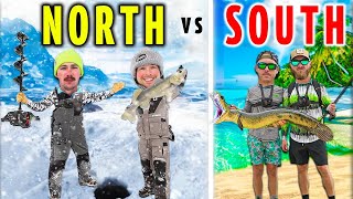 NORTH vs SOUTH 72 HOUR Fishing CHALLENGE CATCH CLEAN COOK [upl. by Lewan305]