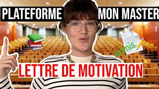 PLATEFORME MON MASTER  COMMENT FAIRE UNE LETTRE DE MOTIVATION MASTER DROIT DES AFFAIRES modèle [upl. by Laurinda]