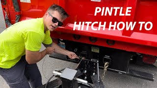 HOW TO HOOK UP TO A PINTLE HITCH TRAILER [upl. by Yerak]