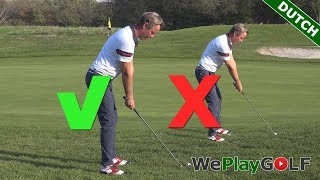 Golf tip De correcte houding en bal positie voor een ijzer 7 [upl. by Ylurt145]