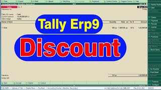 discount entry in tally erp 9  tally me discount ki entry kaise kare discount tally erp 9discount [upl. by Trinetta]