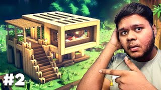 How to Build a Wooden House  Easy Survival House Tutorial  2 gamerfleet minecraft onmance [upl. by Araiet519]