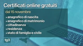 Anagrafe 14 certificati scaricabili online dai cittadini [upl. by Weld]