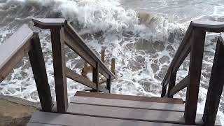 1 13 24 Harwichport beach stairs destroyed [upl. by Atoked]