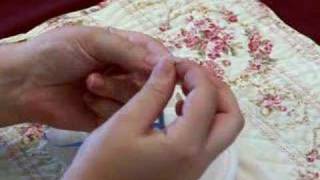 How to Thread the Needle in Silk Ribbon Embroidery [upl. by Enitsed]