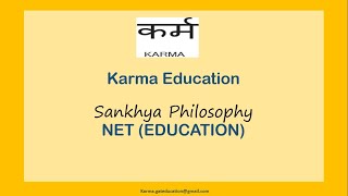 1a Sankhya Philosophy UNIT 1 UGC NET EDUCATION [upl. by Anuayek897]