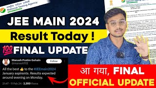 Official Update✅ JEE Main 2024 Final Answer Key amp Result  JEE Mains Result 2024 jeemain2024 [upl. by Ahcarb546]