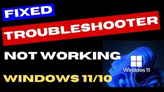 Troubleshooter not working Windows 11  10 Fixed [upl. by Pack432]